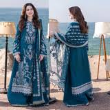 Lawn-3PC Embroidered Shirt with Organza Embroidered Dupatta-5177