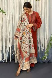 Lawn 3PC Embroidered Shirt with Digital Printed Jacquard Dupatta-5184