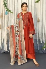 Lawn 3PC Embroidered Shirt with Digital Printed Jacquard Dupatta-5184